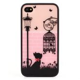 Case Gato Preto Para Iphone 4/4s