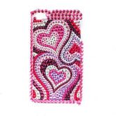 Case com Jóias Coração Para Iphone 4/4s