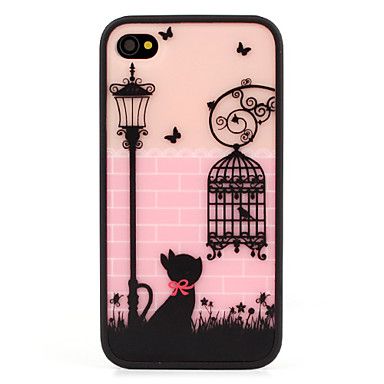 Case Gato Preto Para Iphone 4/4s